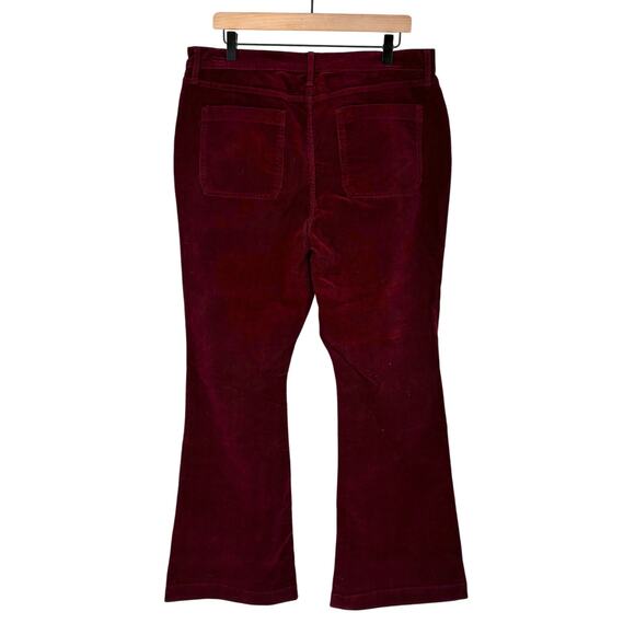 A.N.A NWT Madeira Wine High-Rise Flare Corduroy Pants Size 16 - Picture 4 of 5